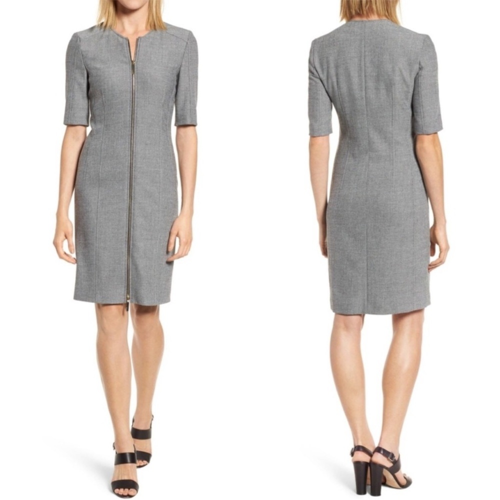 Hugo Boss Gray Midi Dress